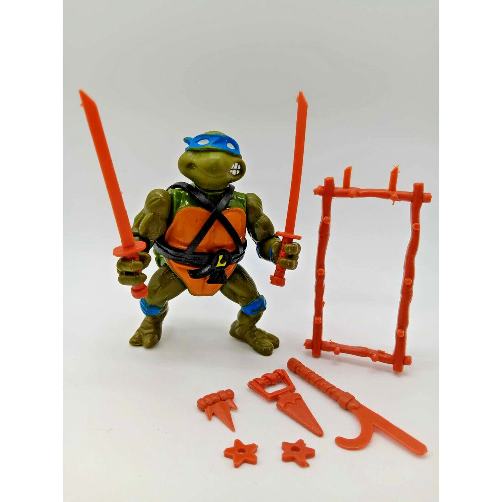 1988 Teenage Mutant Ninja Turtles TMNT Leo Hard Head 100% Complete Figure